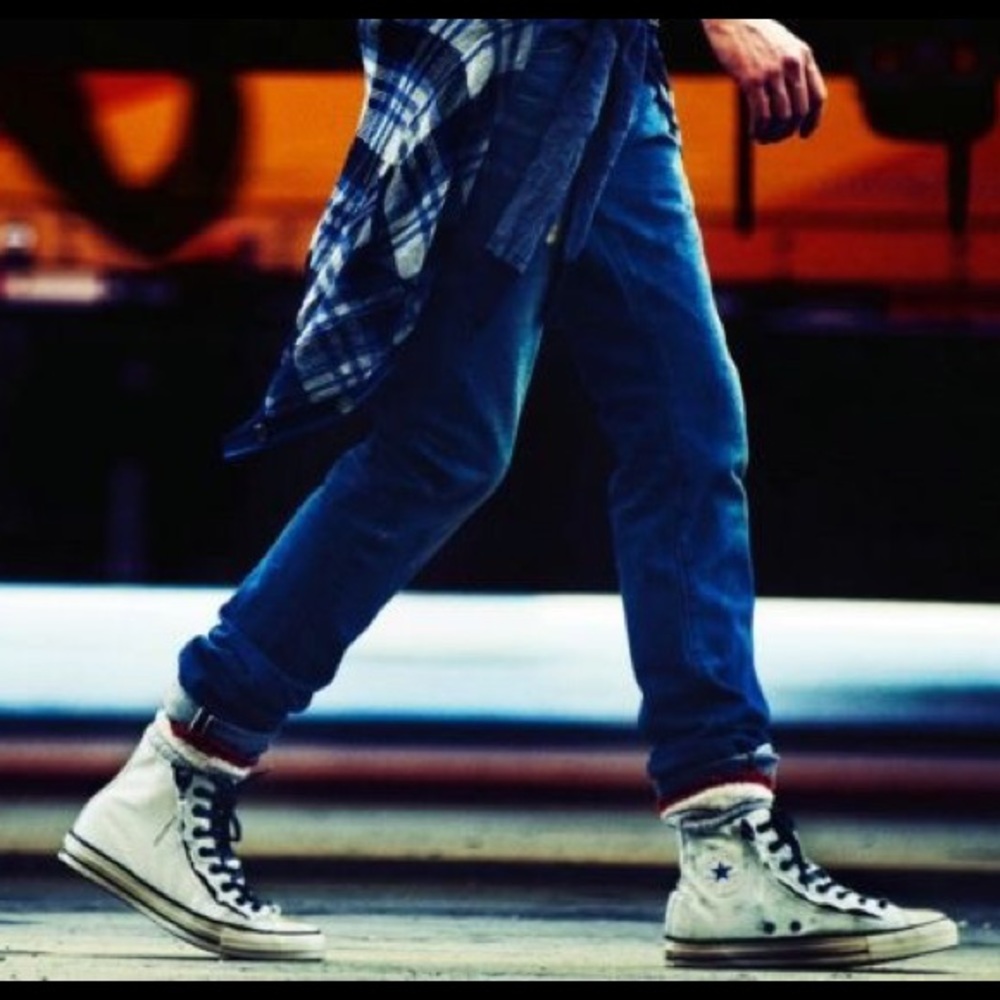 Converse x John Varvatos White Paint Sneakers